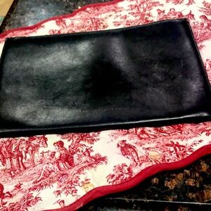 Victoria Beckham Large Black Envelope Pouch Clutch Bag